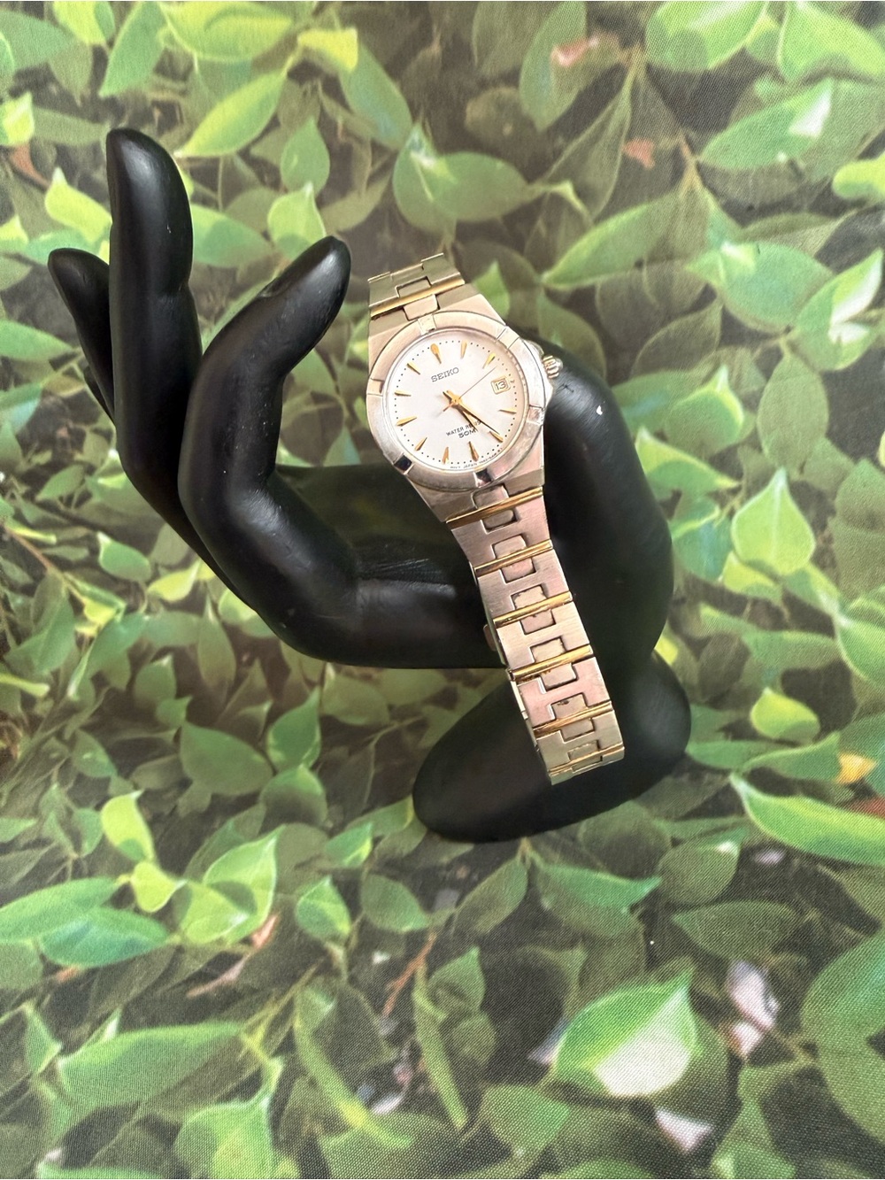 Seiko Silver and Gold-Tone Two-Tone Bracelet Watch with White Dial - Picture 7 of 7